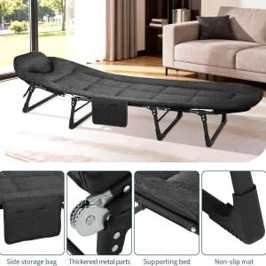 Camping Cot with Cushion - Thumbnail Image 3