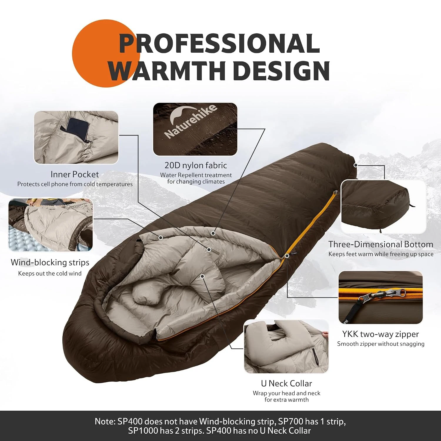 Duck Down Mummy Sleeping Bag - Image 3
