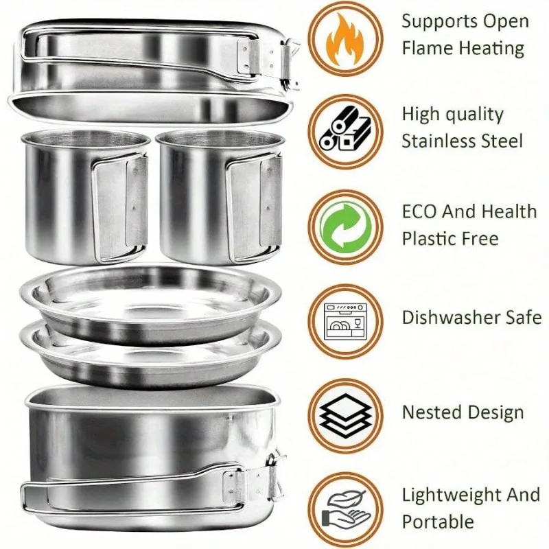 6Pcs Camping Cookware - Image 4