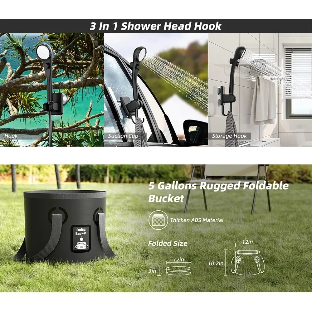 Rechargeable Portable Camping Shower - Image 4