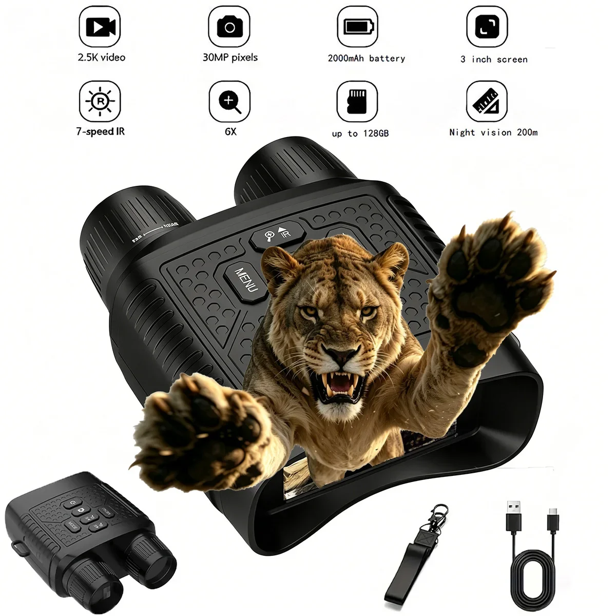 2.5K Night Vision Binoculars - Image 1