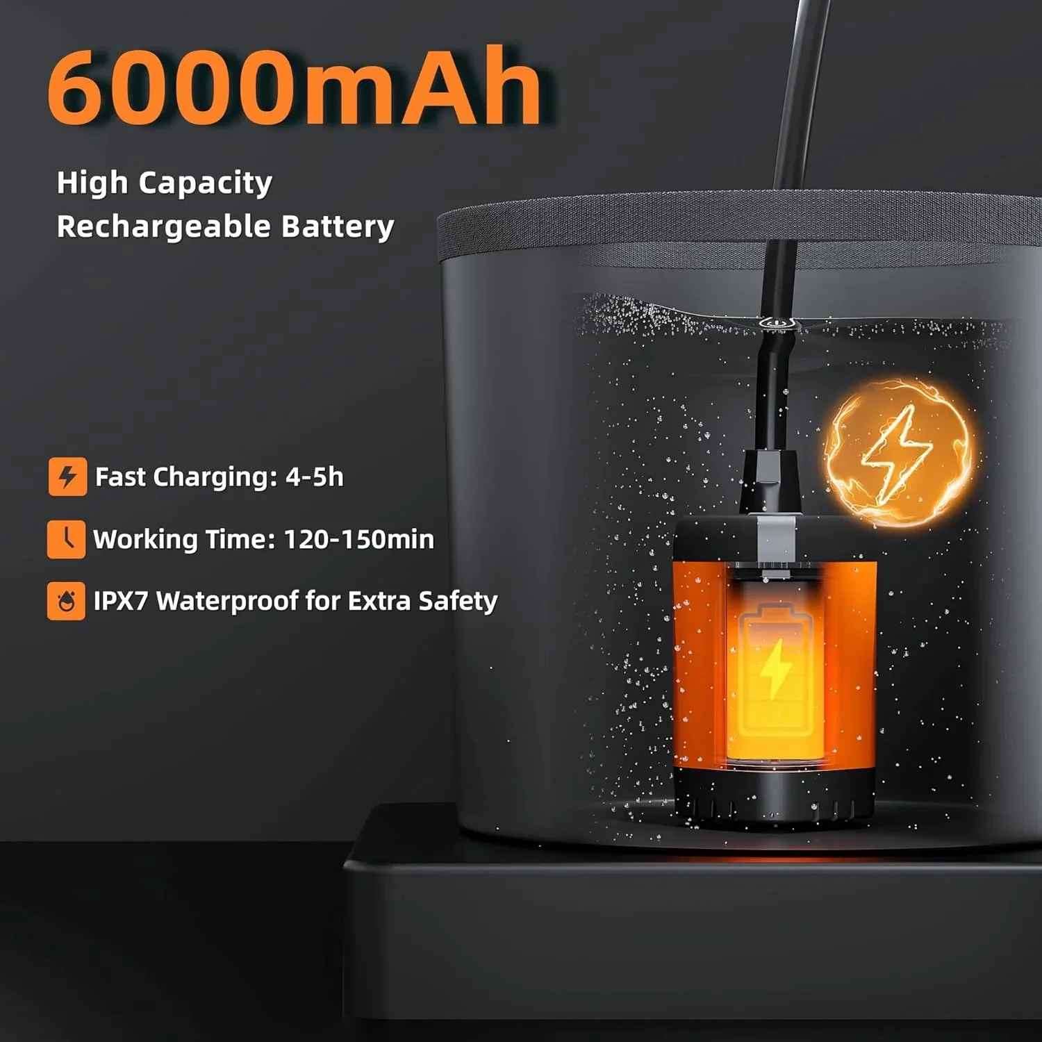 Rechargeable Portable Camping Shower - Image 2