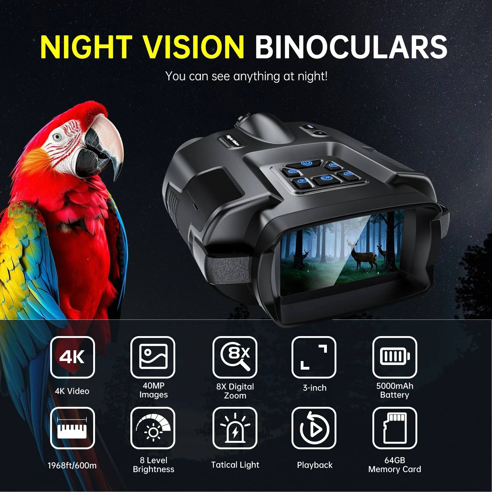 4K Night Vision Binoculars - Image 1