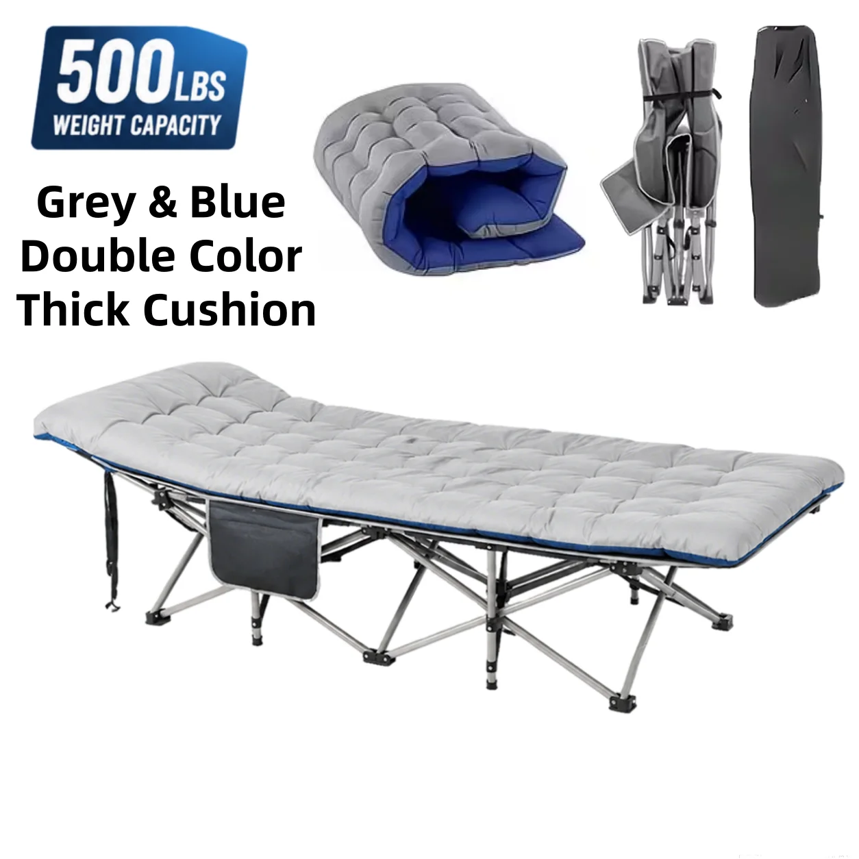 Camping Cot with Thick Mattress - Image 4