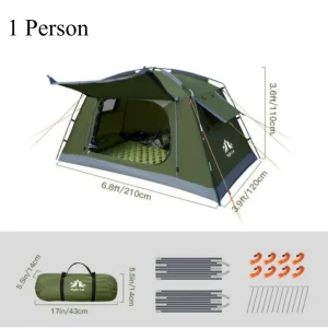 1 Person Waterproof Tent - Thumbnail Image 5