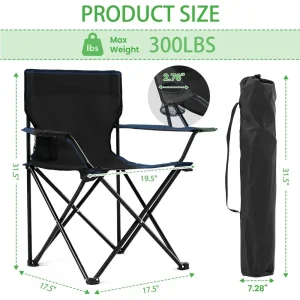 2 Pack Lightweight Camping Chairs - Thumbnail Image 3