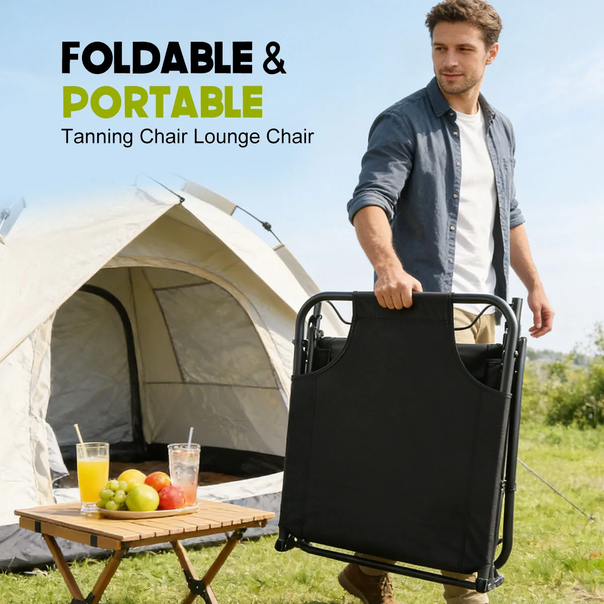 Adjustable Folding Lounge Chair - Image 3